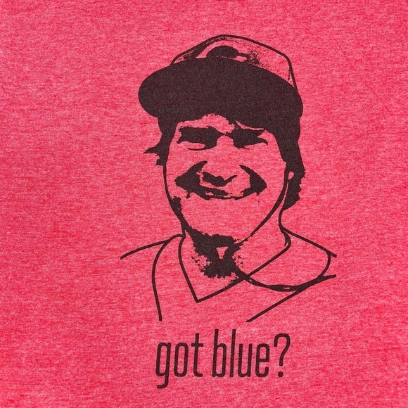 "Go‎ Blue" Graphic Red T-shirt size L - Picture 2 of 6